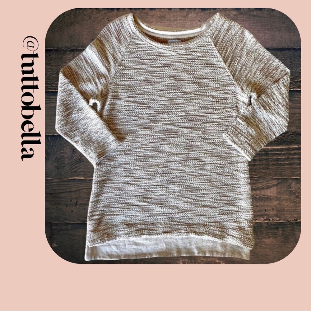 Sunday 3/4 Sleeve Metallic Weave Pullover Size Small